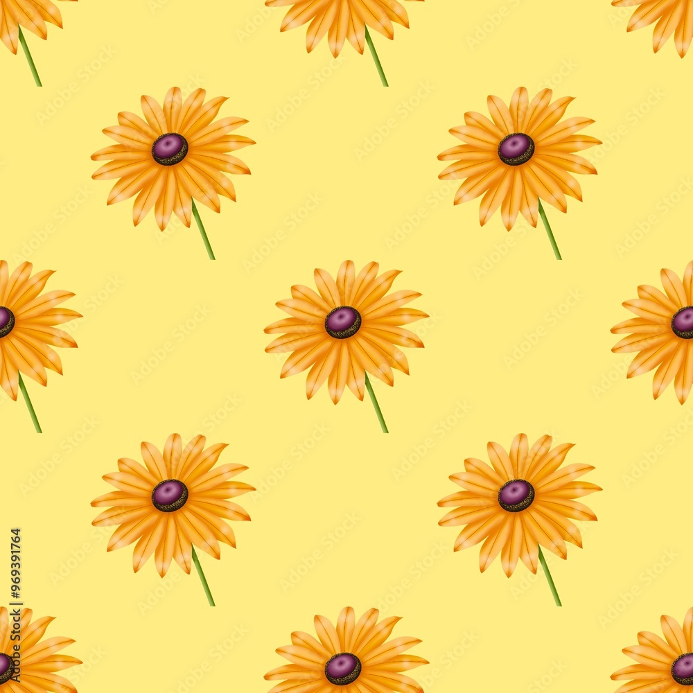 seamless pattern with sunflowers seamless pattern with sunflowers