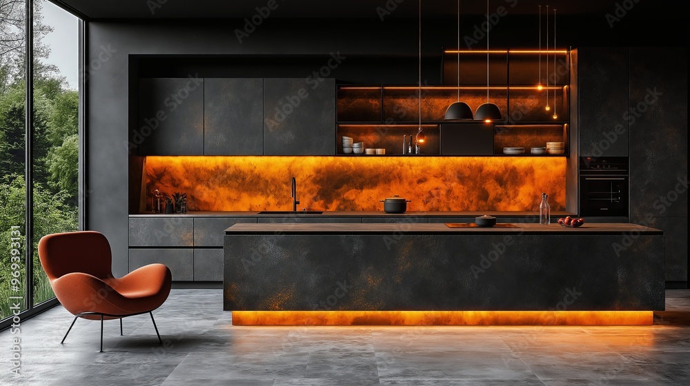 Luxury modern kitchen with a high end design Luxury modern kitchen with a high end design