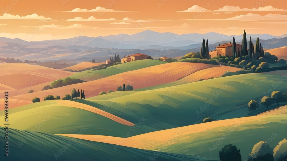 Fototapeta premium rolling hills landscape