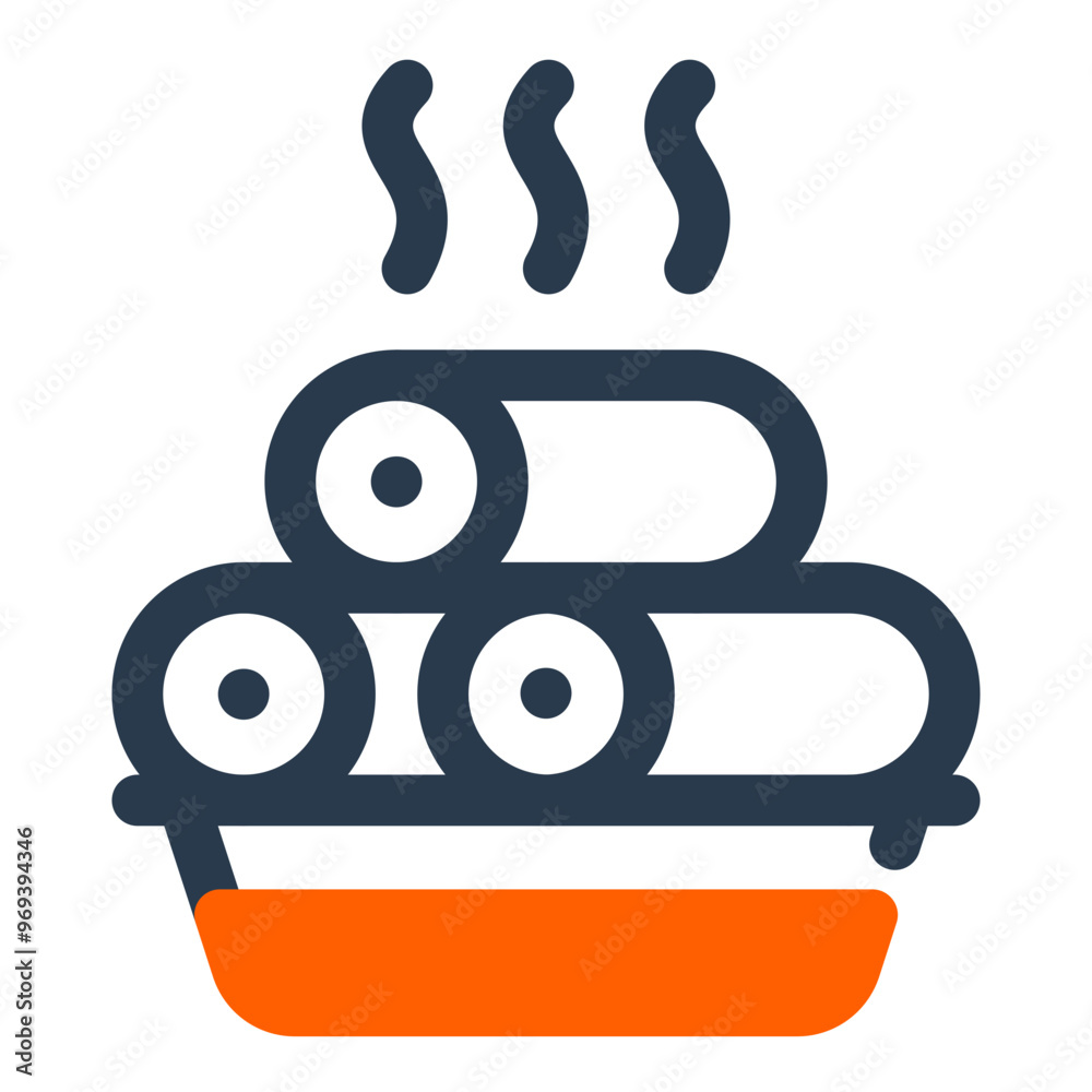 Crispy Spring Rolls on a Plate