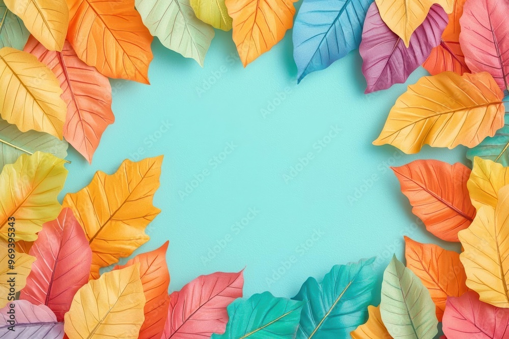 Obraz premium Thanksgiving sale featuring fall leaves and festive banners Vibrant autumn colors evoke the season s warmth, perfect for highlighting discounts and promotions with space for copy