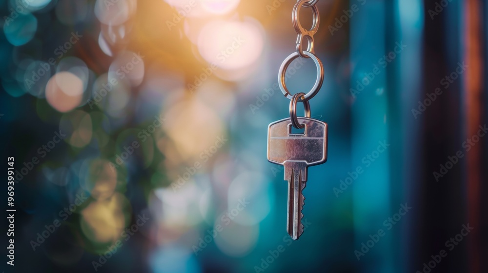 key showing key from new house rented leased purchased apartment, Moving house, relocation. New house, belongings and furniture. move in the apartment or condominium. New landlord, Becoming homeowner key showing key from new house rented leased purchased apartment, Moving house, relocation. New house, belongings and furniture. move in the apartment or condominium. New landlord, Becoming homeowner