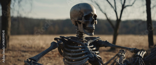 Skeleton in a Field photo