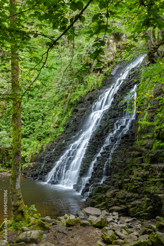 Waterfall Cascade de la Roche near Cheylade, French highlands, France
