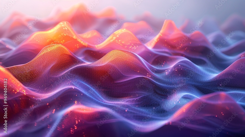 Science fiction colorful gradient wave shaped regular flowing light Science fiction colorful gradient wave shaped regular flowing light