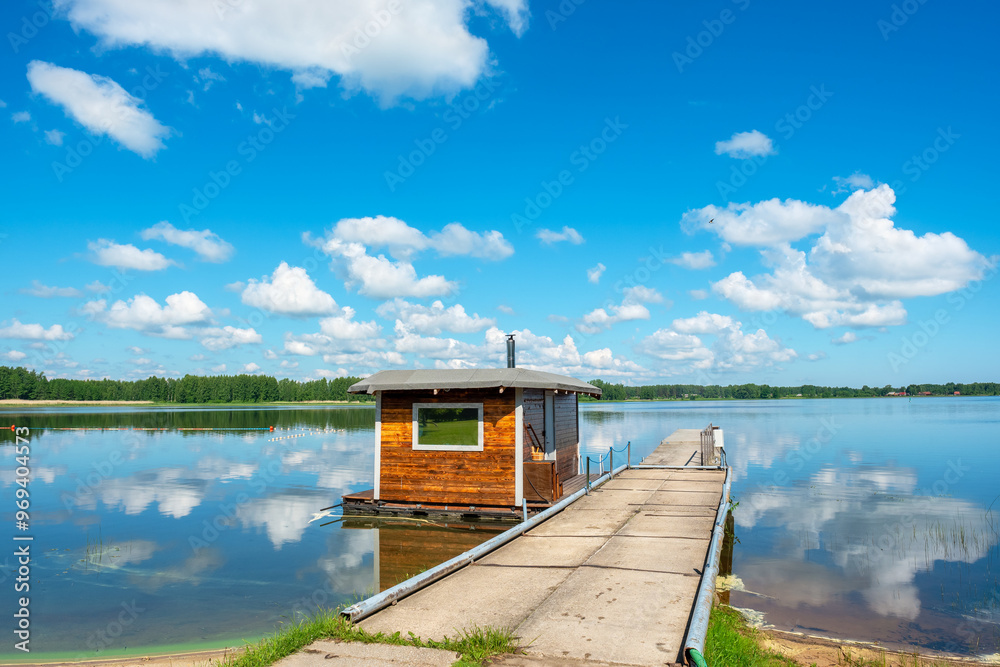 Finnish sauna by Lake