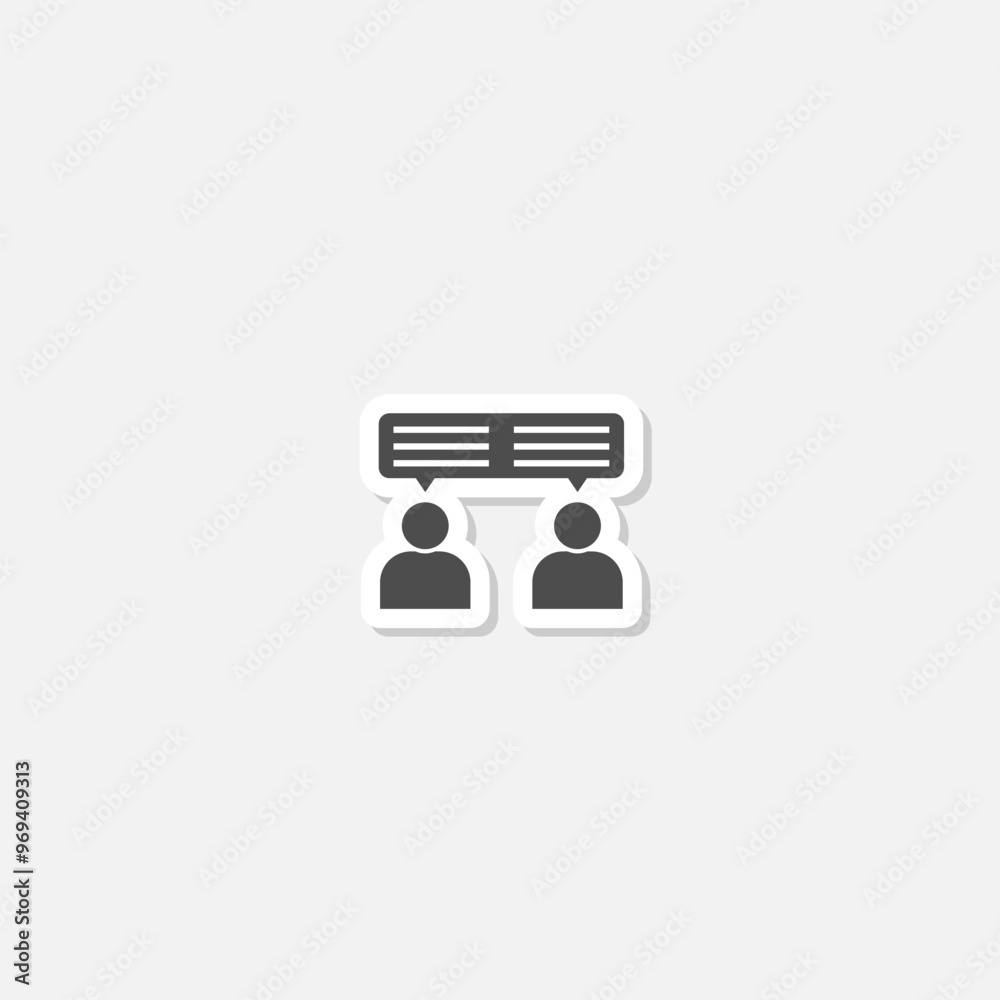 Business consulting icon sticker isolated on gray background Business consulting icon sticker isolated on gray background