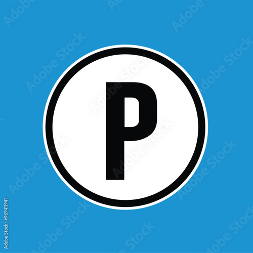 road sign icon, parking place. suitable for poster use and web icon