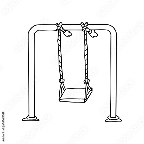 Illustration of a simple playground swing