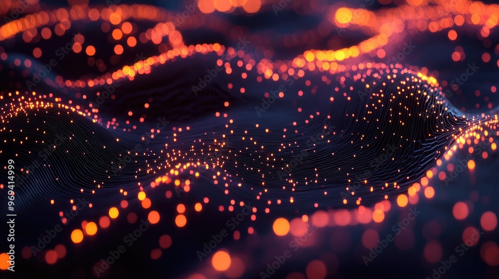An abstract 3D rendering of a data cluster with glowing nodes, representing big data and information systems An abstract 3D rendering of a data cluster with glowing nodes, representing big data and information systems