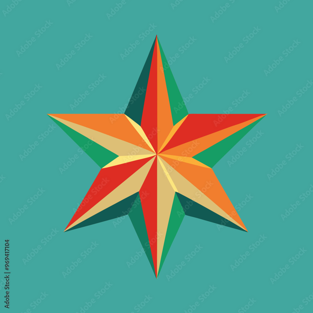 Fototapeta premium Christmas star vector illustration