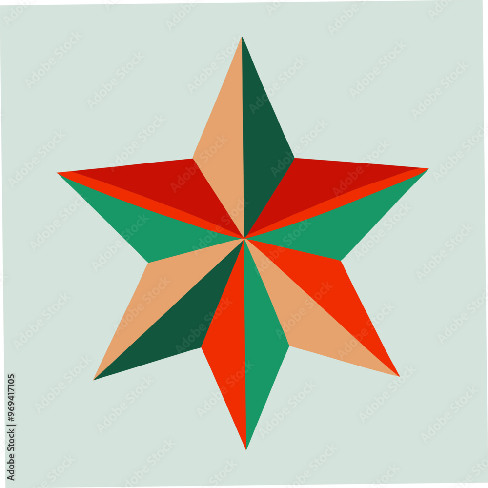 Obraz premium Christmas star vector illustration