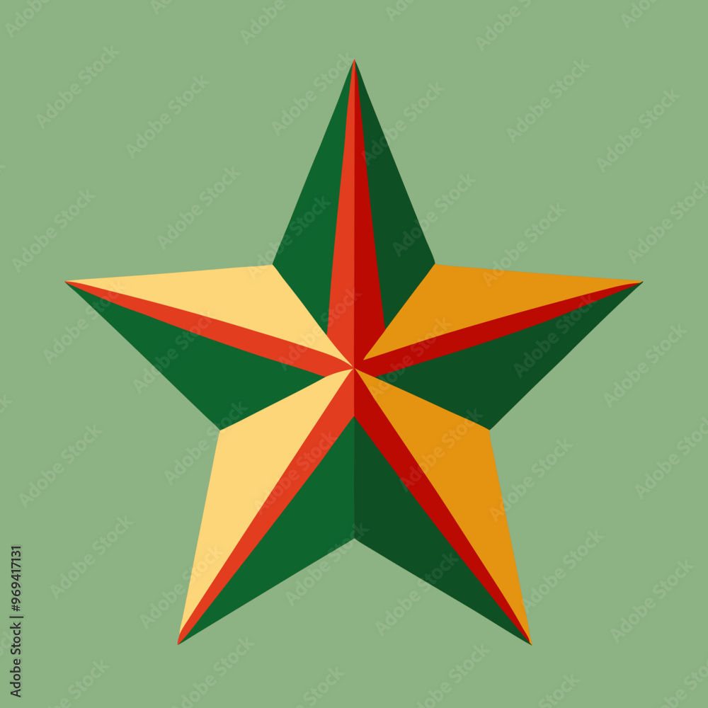 Obraz premium Christmas star vector illustration