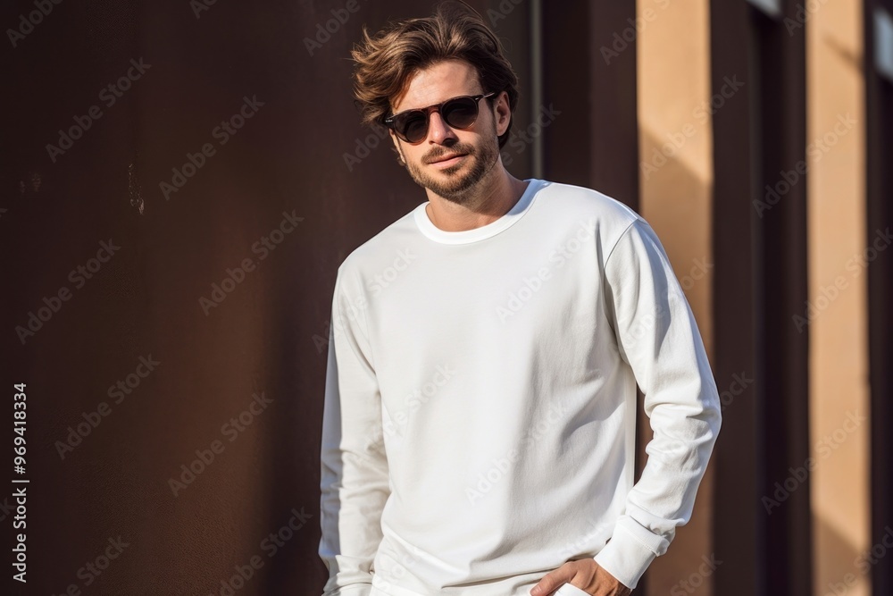 Obraz premium Long sleeve mockup apparel man clothing.