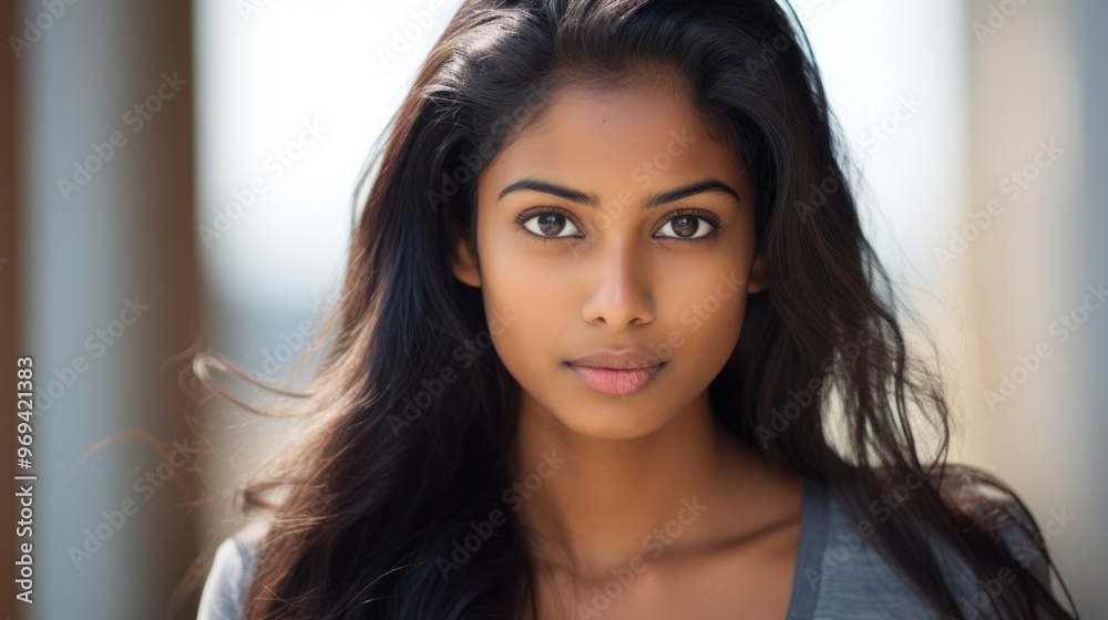 Naklejka premium Young indian college girl on white background 