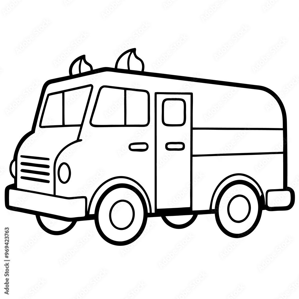 firetruck outline coloring book page line art drawing firetruck outline coloring book page line art drawing