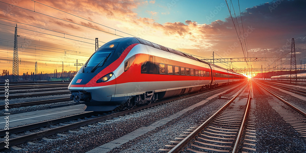 Fototapeta premium High speed train parked