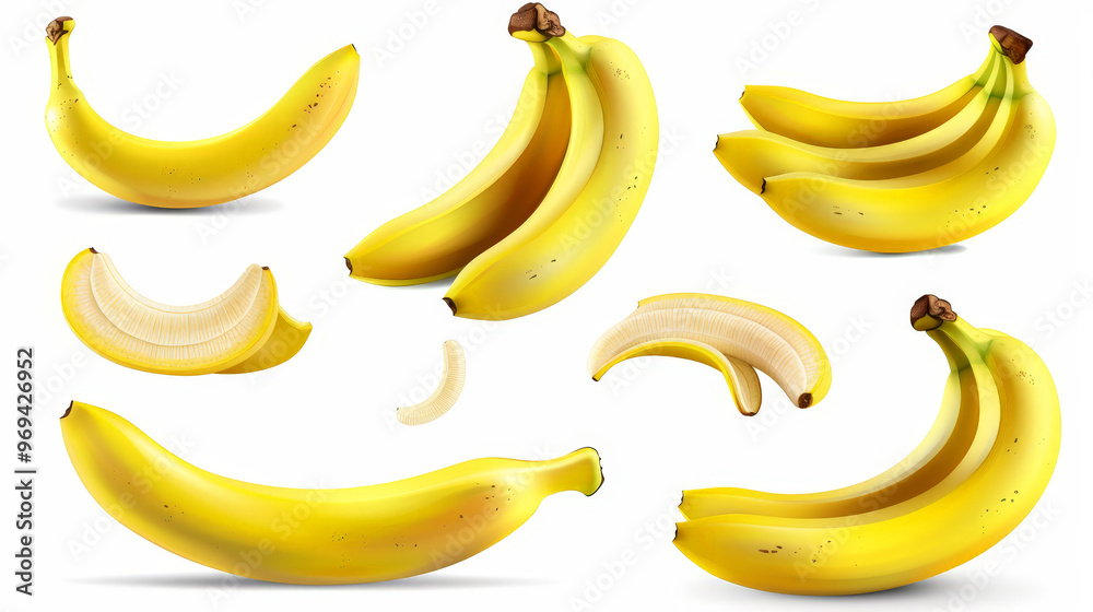 bananas isolated on white background