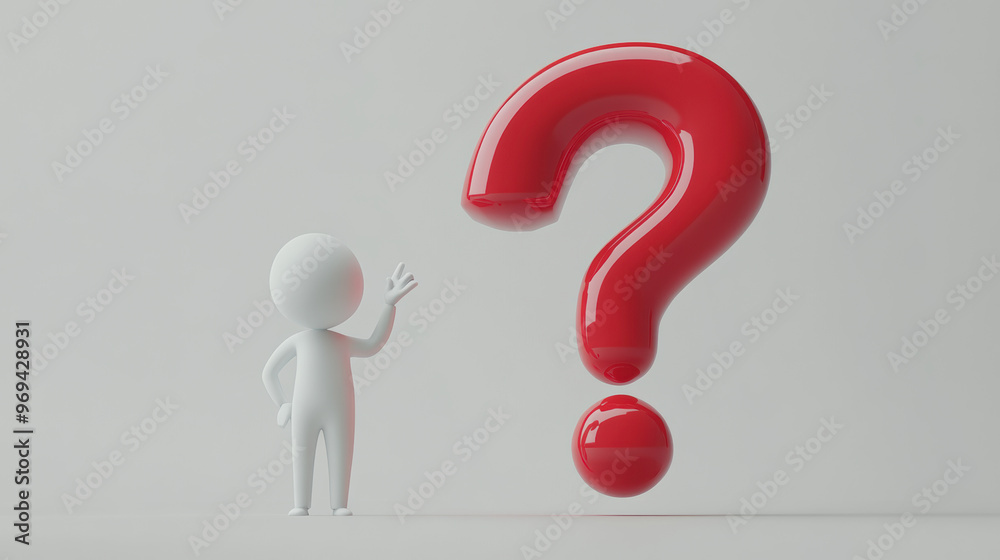 3D Question Mark. 3D Question Mark.