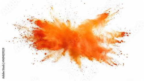 bright orange paint color powder explosion