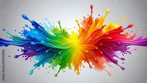 Rainbow paint splash background