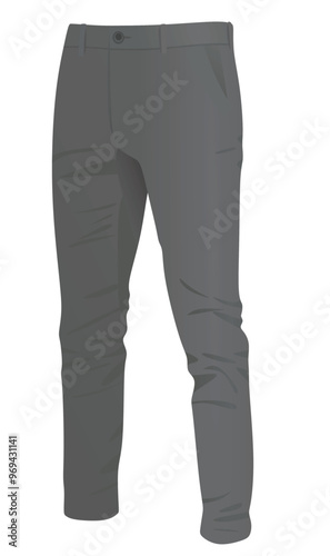 Grey chino pants. vector illustration