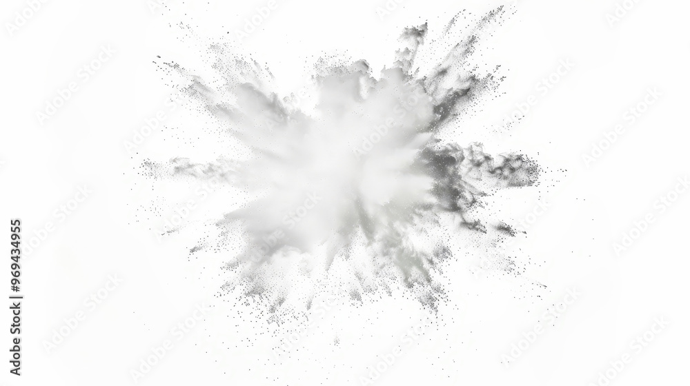Fototapeta premium bright white paint color powder explosion