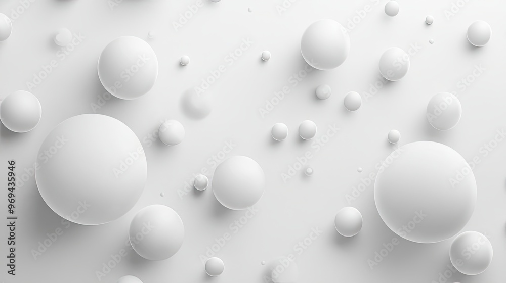 Abstract white background with gradient spheres floating randomly Abstract white background with gradient spheres floating randomly