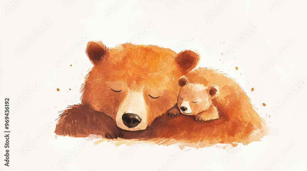 Bear Family Sleep. Bear Family Sleep.