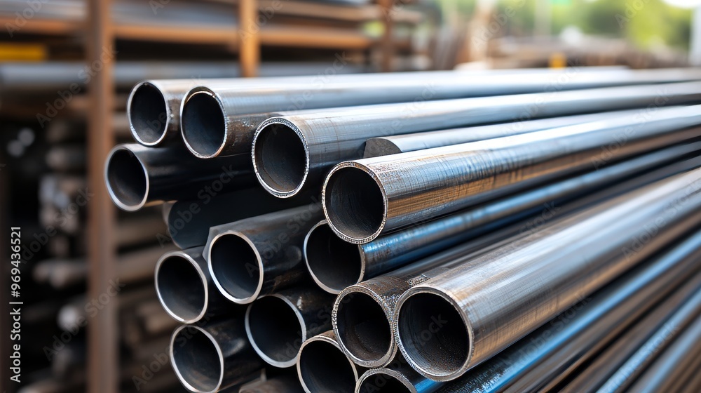 Steel tubes metal tube profiles calibers for construction structures round different diameter and type sizes pipes industrial angle isolated steel profiles metal stacks Steel tubes metal tube profiles calibers for construction structures round different diameter and type sizes pipes industrial angle isolated steel profiles metal stacks
