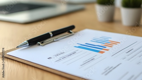 Wallpaper Mural Business Plan Clipboard and Pen for Strategic Planning Meeting Torontodigital.ca