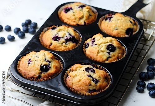 fresh blueberry muffins 