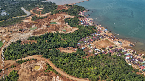 Nickel extraction, and effects on environment, in East Sulawesi, Indonesia.