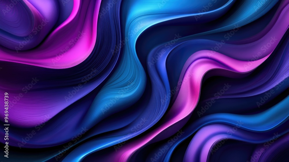 Fototapeta premium Abstract waves of vibrant colors in fluid motion.