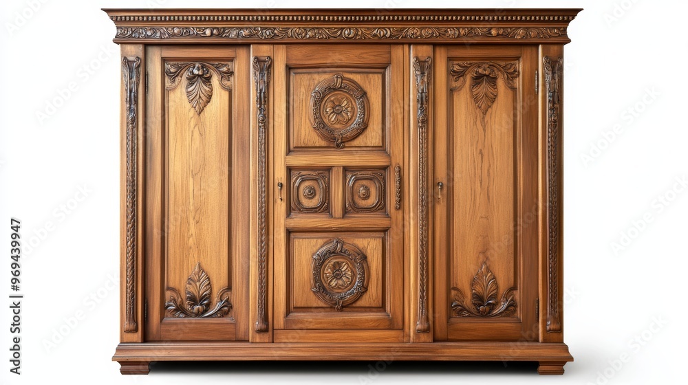 Fototapeta premium Armoire wood vintage wardrobe decorative.