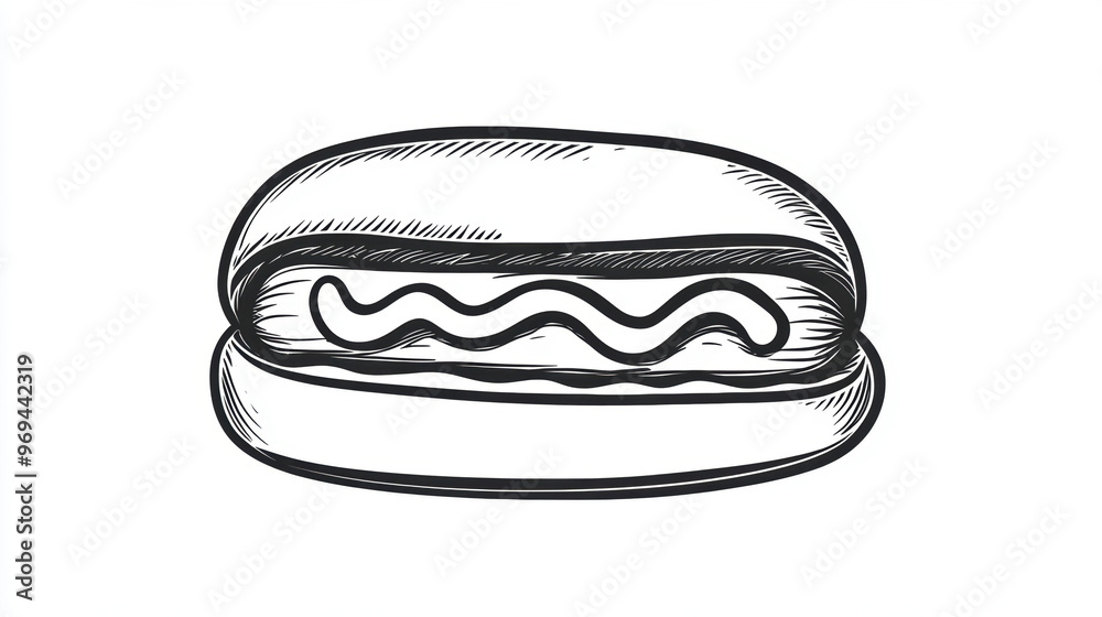 Hand Drawn Burger. Hand Drawn Burger.