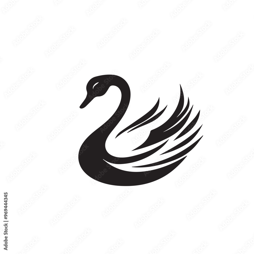 Swan in cartoon, doodle style . Image for t-shirt, web, mobile apps and ui. Isolated 2d vector illustration in logo, icon, sketch style, Eps 10, black and white. AI Generative Swan in cartoon, doodle style . Image for t-shirt, web, mobile apps and ui. Isolated 2d vector illustration in logo, icon, sketch style, Eps 10, black and white. AI Generative