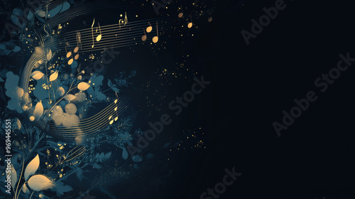 Music Notes and Leaves.