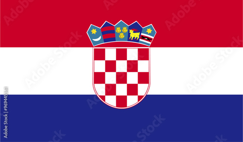Fotografie Illustration of the Croatia national flag
