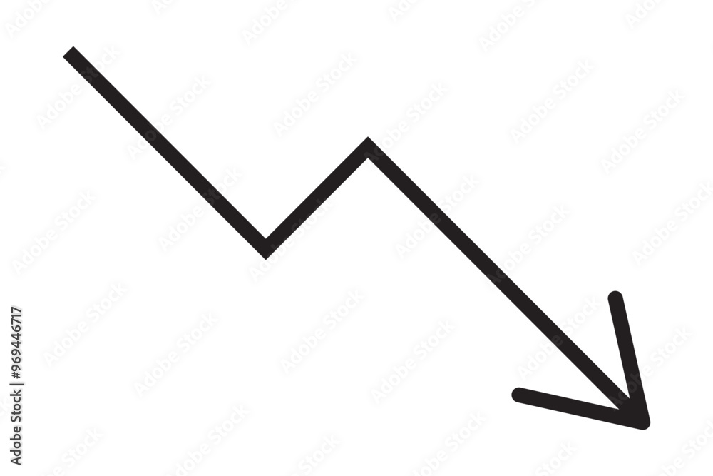 Loss Chart Vector Icon Loss Chart Vector Icon