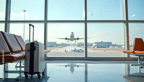 Luggage In Departure Lounge.