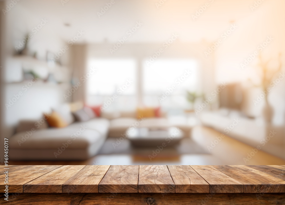 Wood table top interior background. can be used mock up for montage products display or design layout Wood table top interior background. can be used mock up for montage products display or design layout
