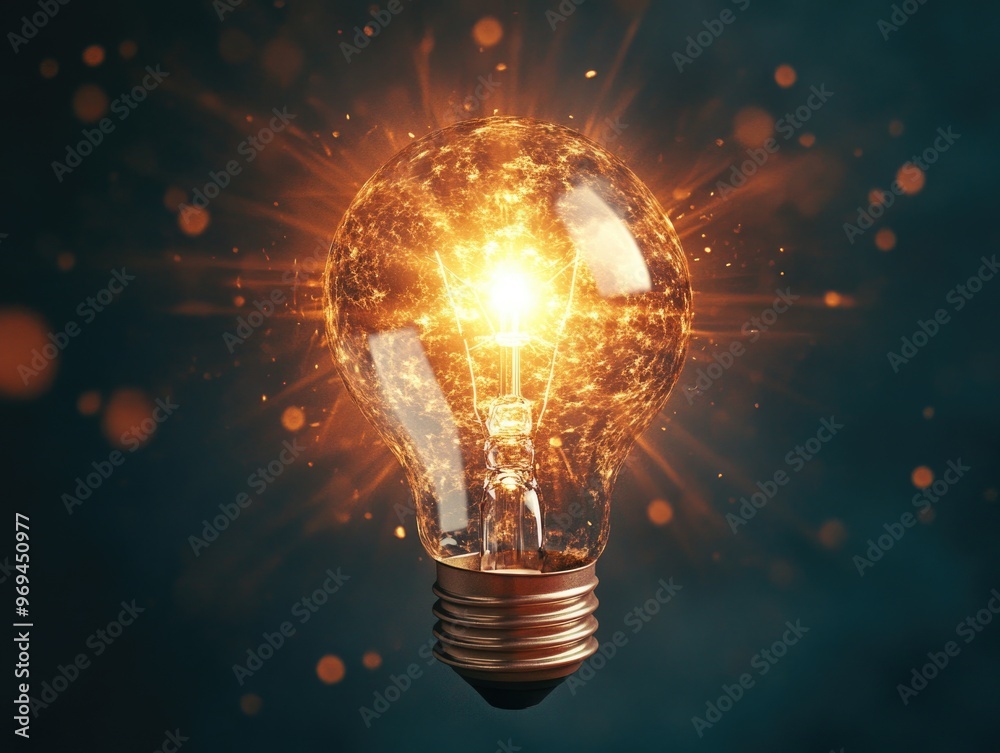 Glowing Light Bulb Glowing Light Bulb