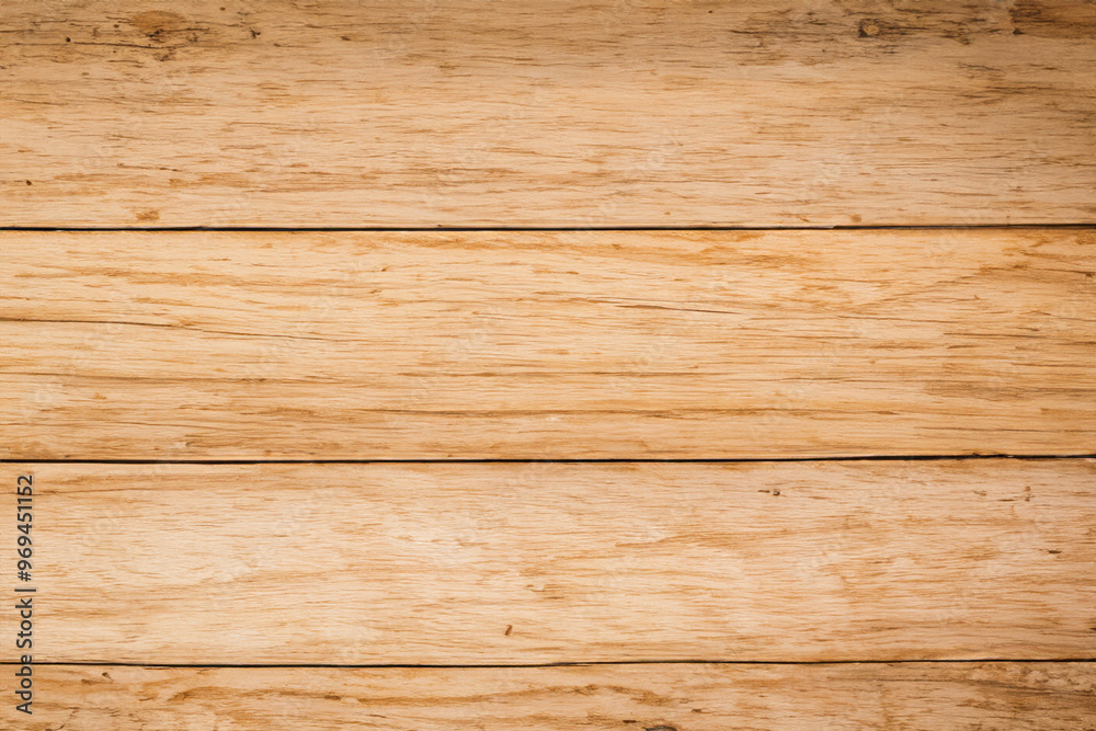 Close-up of light brown woodgrain background with four horizontal planks.