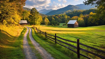 The Mountain Farm Museum at Great Smoky Mountains National Park North Carolina