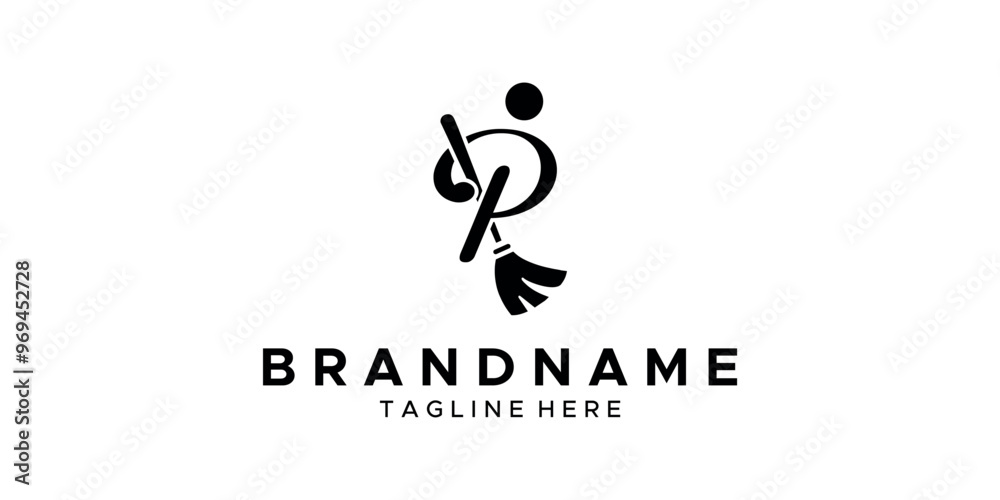 a graphic image themed P cleaning service, white background. vector graphic base. a graphic image themed P cleaning service, white background. vector graphic base.