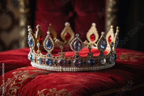 Crown on a red pillow