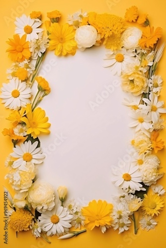 frame of flowers