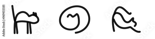 Cat logo design, vector set

