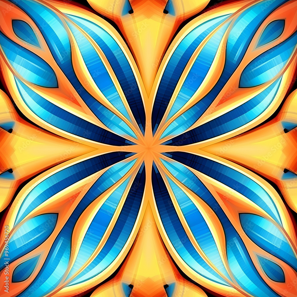 Abstract flower background ,tile pattern ,Generated By Ai Abstract flower background ,tile pattern ,Generated By Ai